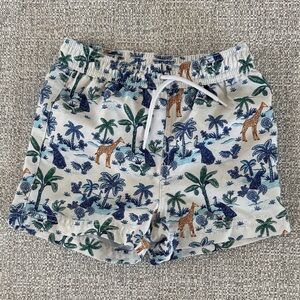 Janie and Jack Safari Print swim trunks